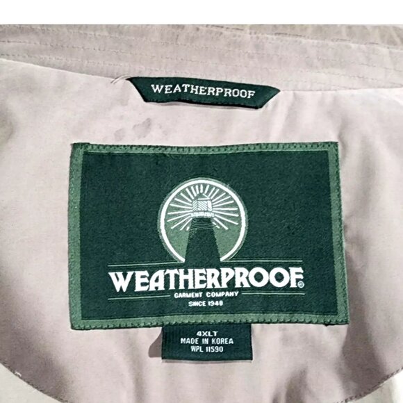 Weatherproof Garment Company Men's Softshell Jacket Tan Full Zip Front - Picture 4 of 6